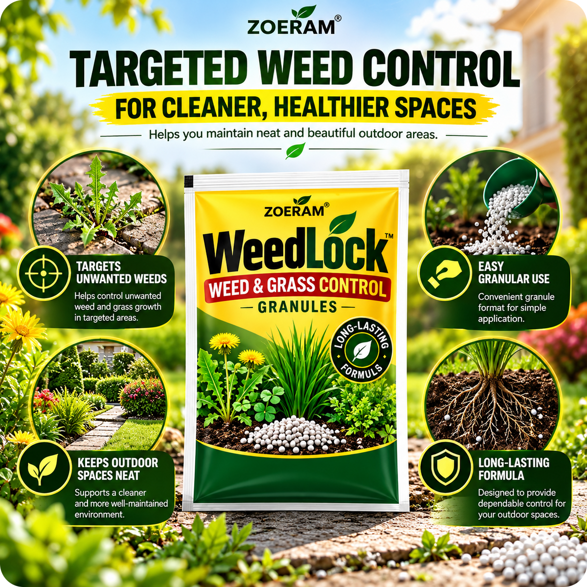 🌿 WeedLock™ — Weed & Grass Control Granules 🚫🌱