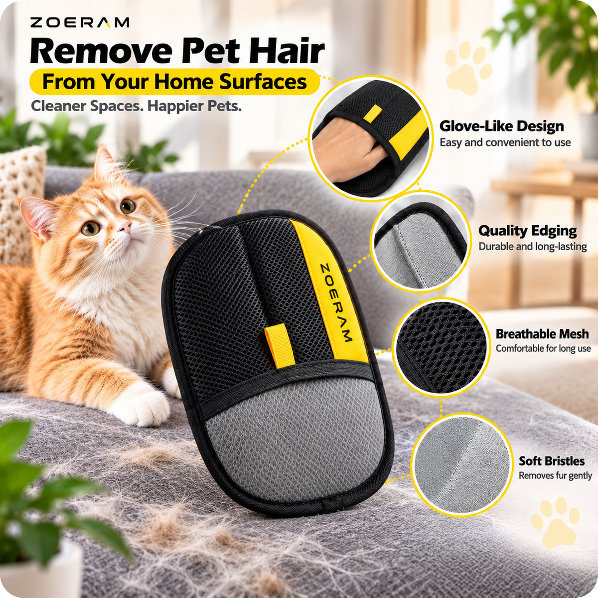 ✨ Smart Grooming Glove — Easy Pet Hair Removal 🐶🐱