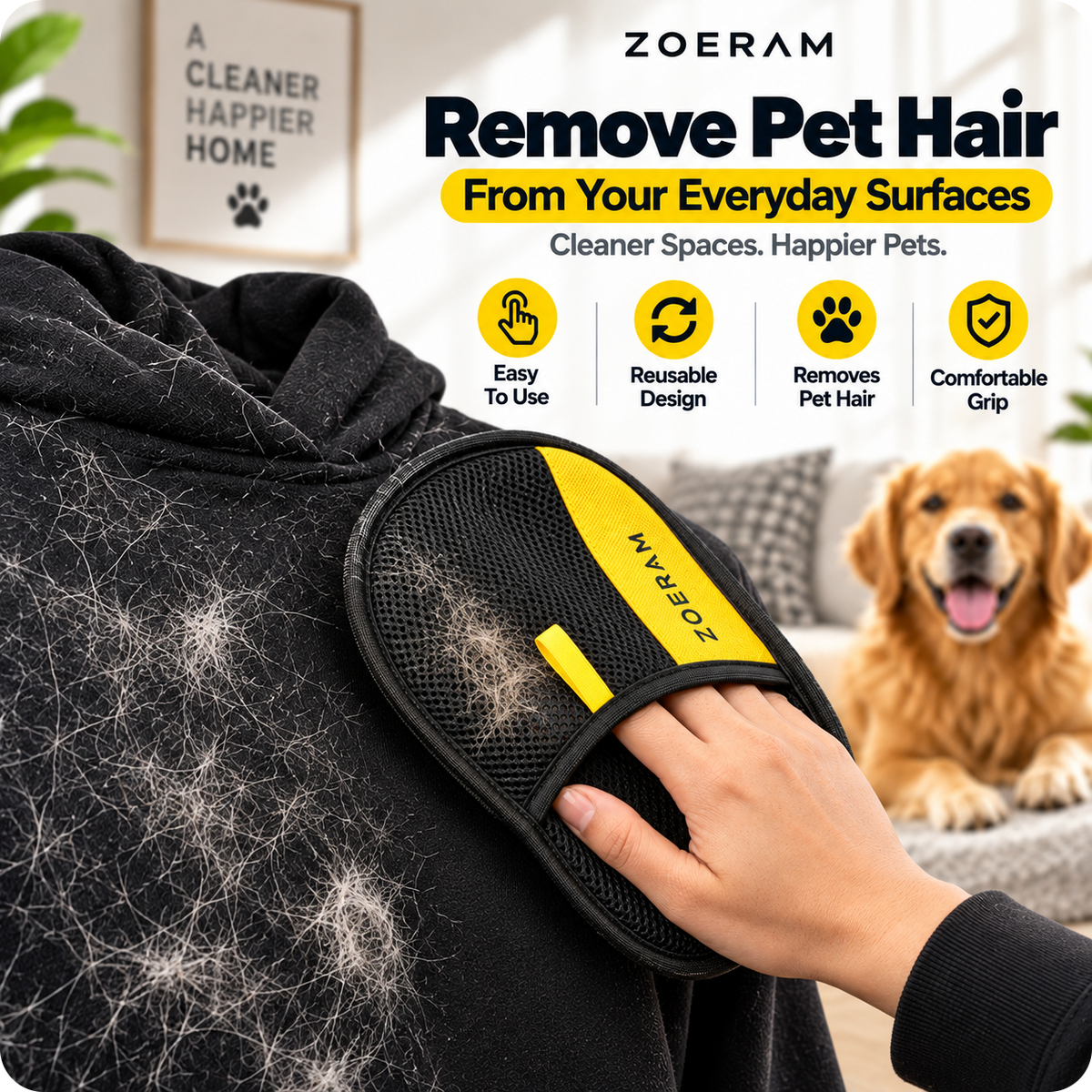 ✨ Smart Grooming Glove — Easy Pet Hair Removal 🐶🐱