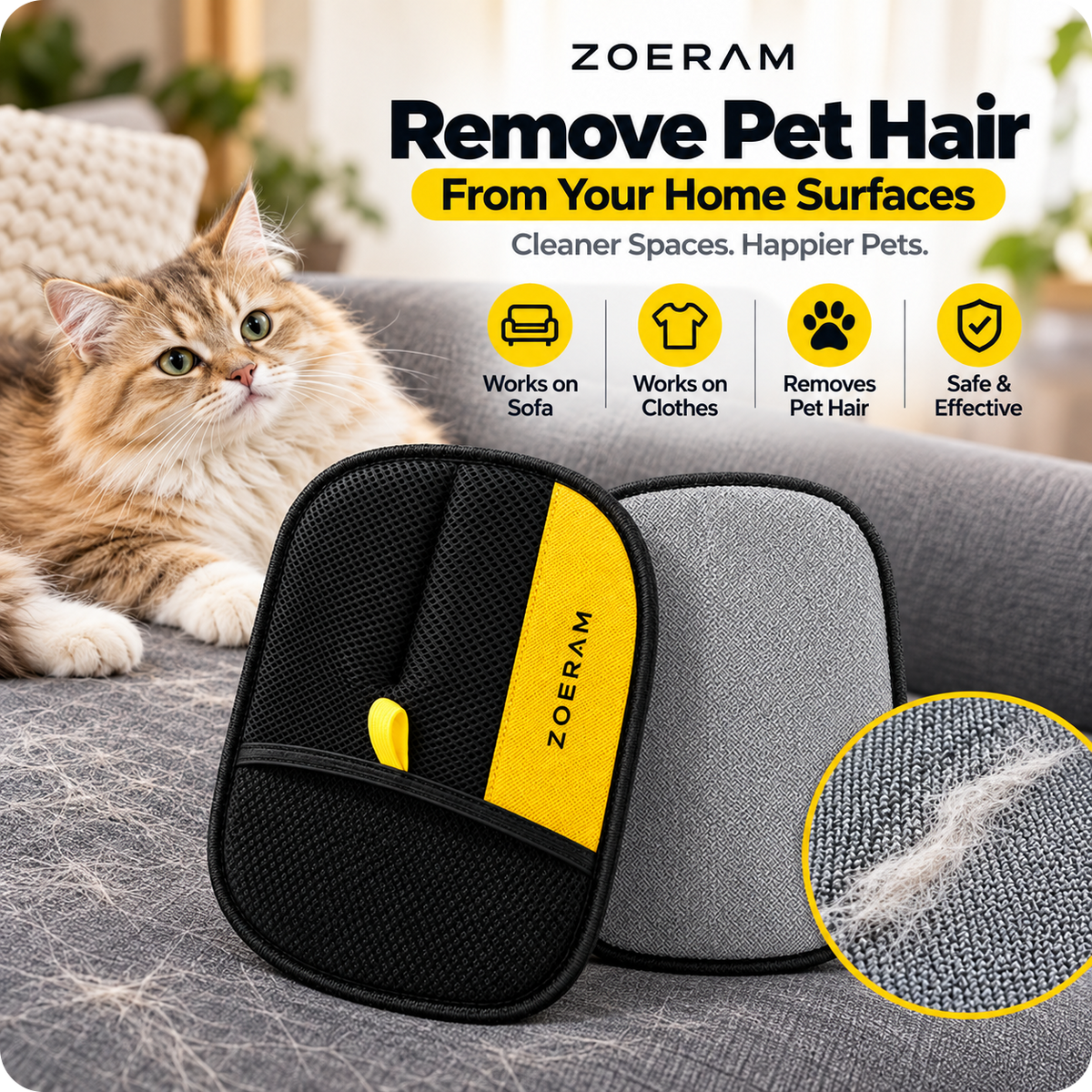 ✨ Smart Grooming Glove — Easy Pet Hair Removal 🐶🐱