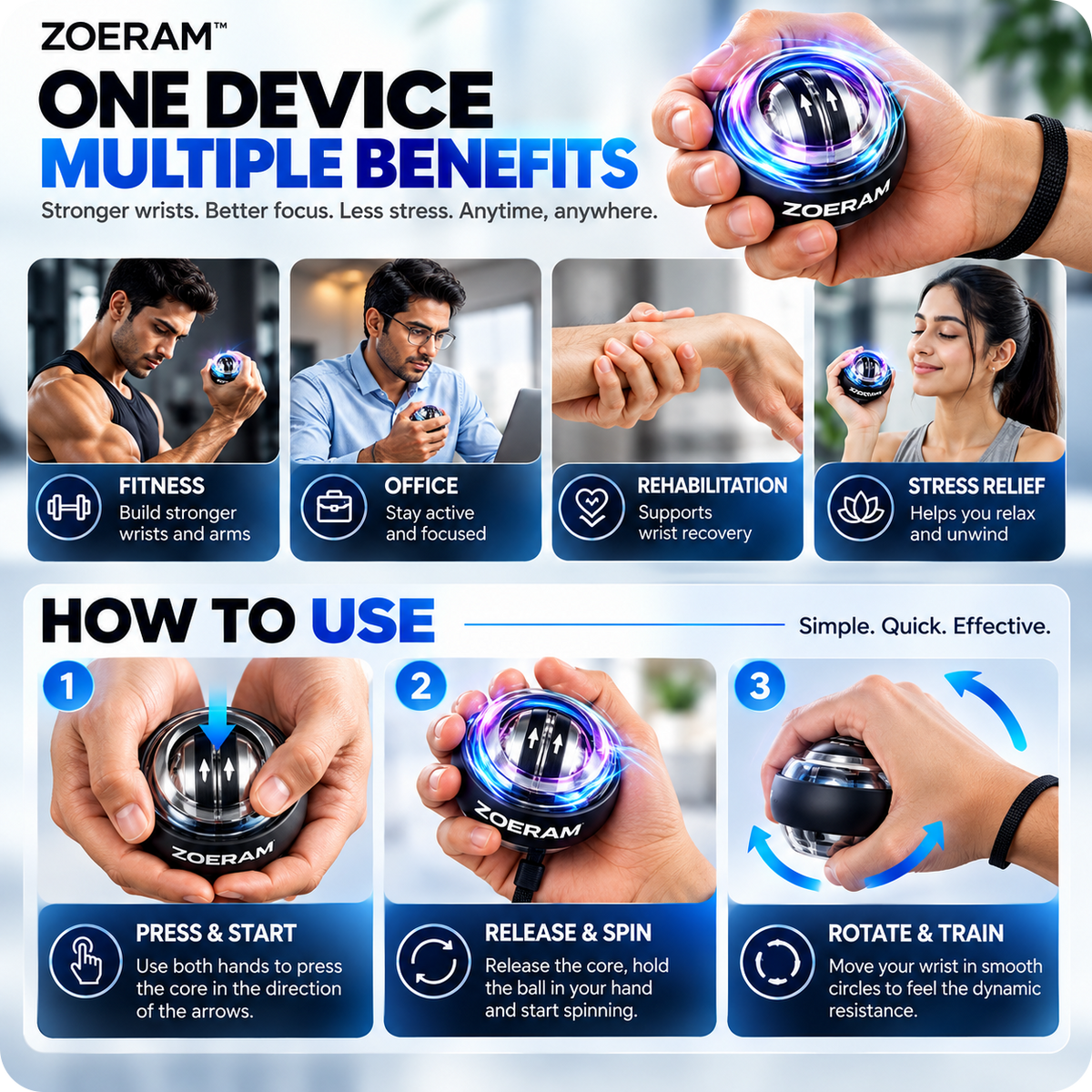 ⚡WristForce™  Dynamic Grip & Wrist Trainer 💪