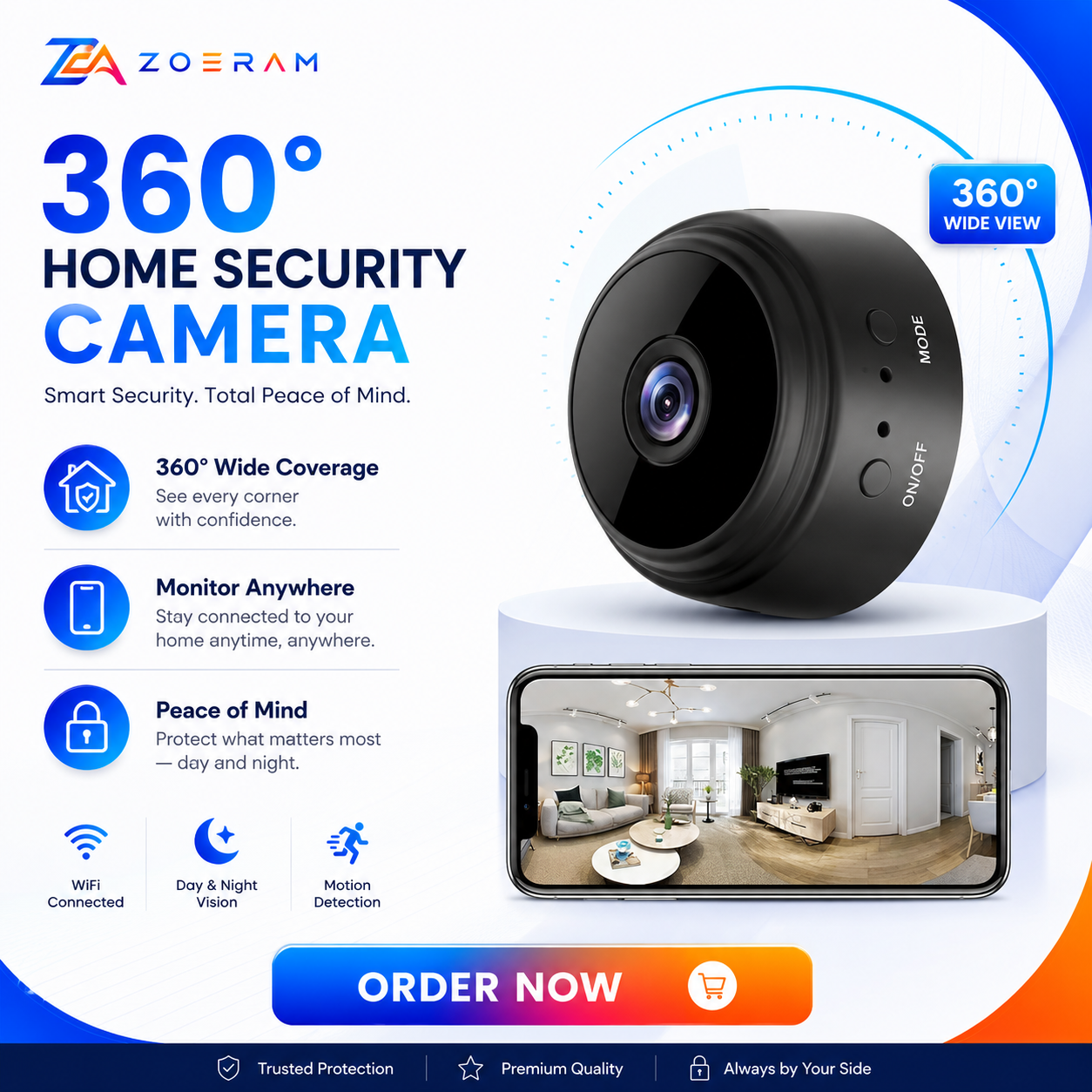 ZOERAM 360° Home Security Camera